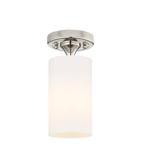 Downtown Urban One Light Flush Mount in Polished Nickel (405|4341FPNG4347WH)