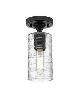 Downtown Urban One Light Flush Mount in Matte Black (405|4341FBKG4347DE)