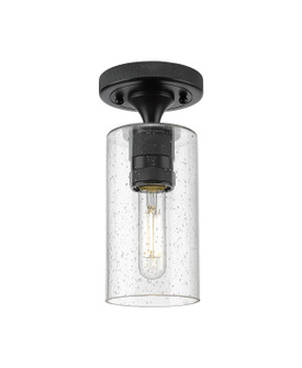 Downtown Urban One Light Flush Mount in Matte Black (405|4341FBKG4347SDY)
