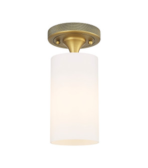 Downtown Urban One Light Flush Mount in Brushed Brass (405|4341FBBG4347WH)