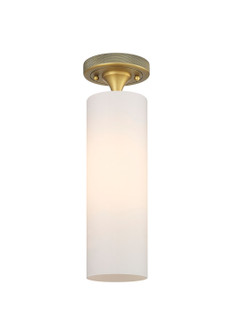 Downtown Urban One Light Flush Mount in Brushed Brass (405|4341FBBG43412WH)