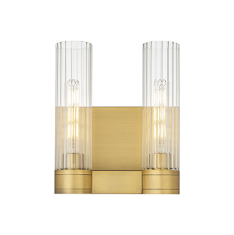 Downtown Urban Two Light Bath Vanity in Brushed Brass (405|4292WBBG42911CL)