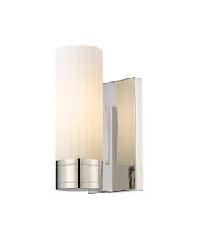 Downtown Urban One Light Wall Sconce in Polished Nickel (405|4291WPNG4298WH)