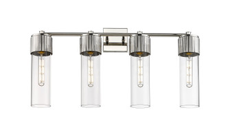 Downtown Urban Four Light Bath Vanity in Polished Nickel (405|4284WPNG42812CL)