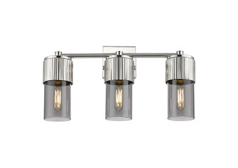 Downtown Urban Three Light Bath Vanity in Polished Nickel (405|4283WPNG4287SM)