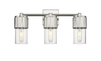 Downtown Urban Three Light Bath Vanity in Polished Nickel (405|4283WPNG4287CL)