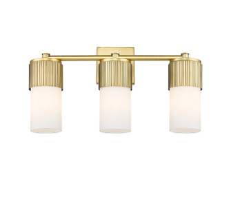 Downtown Urban Three Light Bath Vanity in Brushed Brass (405|4283WBBG4287WH)