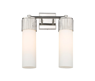 Downtown Urban Two Light Bath Vanity in Polished Nickel (405|4282WPNG42812WH)