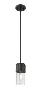 Downtown Urban One Light Pendant in Matte Black (405|4281SBKG4287CL)