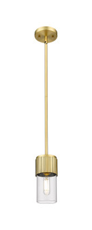 Downtown Urban One Light Pendant in Brushed Brass (405|4281SBBG4287CL)