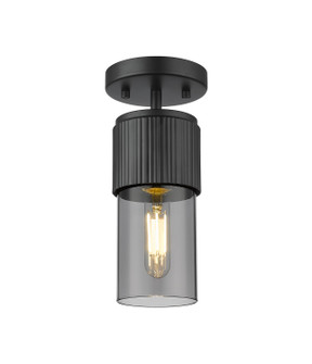 Downtown Urban One Light Semi-Flush Mount in Matte Black (405|4281FBKG4287SM)