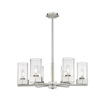 Downtown Urban LED Chandelier in Satin Nickel (405|4276CRSNG4279CL)