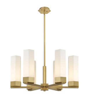 Downtown Urban LED Chandelier in Brushed Brass (405|4276CRBBG42714WH)