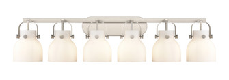 Downtown Urban Six Light Bath Vanity in Satin Nickel (405|4236WSNG4126WH)