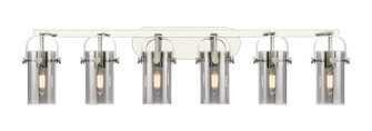 Downtown Urban Six Light Bath Vanity in Polished Nickel (405|4236WPNG4237SM)