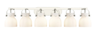 Downtown Urban Six Light Bath Vanity in Polished Nickel (405|4236WPNG4126WH)