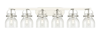 Downtown Urban Six Light Bath Vanity in Polished Nickel (405|4236WPNG4126CL)