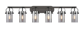 Downtown Urban Six Light Bath Vanity in Matte Black (405|4236WBKG4237SM)