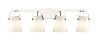 Downtown Urban Four Light Bath Vanity in Polished Nickel (405|4234WPNG4116WH)