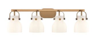 Downtown Urban Four Light Bath Vanity in Brushed Brass (405|4234WBBG4126WH)