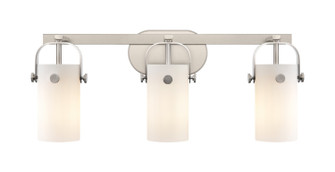 Downtown Urban Three Light Bath Vanity in Brushed Satin Nickel (405|4233WSNG4237WH)
