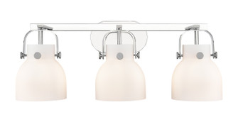 Downtown Urban Three Light Bath Vanity in Polished Chrome (405|4233WPCG4126WH)