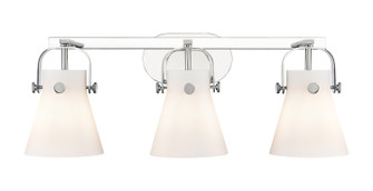 Downtown Urban Three Light Bath Vanity in Polished Chrome (405|4233WPCG4116WH)