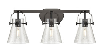 Downtown Urban Three Light Bath Vanity in Matte Black (405|4233WBKG4116SDY)
