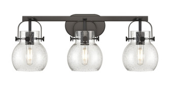 Downtown Urban Three Light Bath Vanity in Matte Black (405|4233WBKG4106SDY)