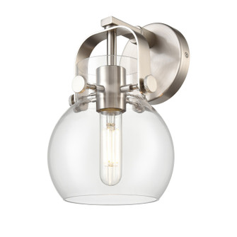 Downtown Urban One Light Wall Sconce in Satin Nickel (405|4231WSNG4106CL)