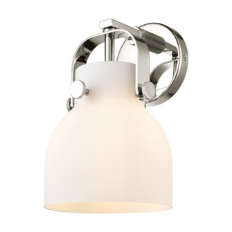 Downtown Urban One Light Wall Sconce in Polished Nickel (405|4231WPNG4126WH)