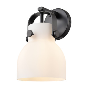 Downtown Urban One Light Wall Sconce in Matte Black (405|4231WBKG4126WH)