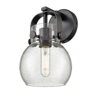 Downtown Urban One Light Wall Sconce in Matte Black (405|4231WBKG4106SDY)