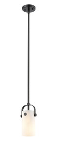 Downtown Urban One Light Pendant in Matte Black (405|4231SBKG4237WH)