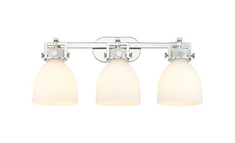 Downtown Urban Three Light Bath Vanity in Polished Nickel (405|4113WPNG4127WH)