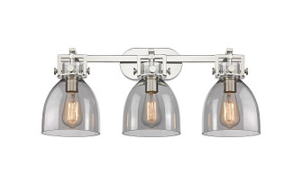 Downtown Urban Three Light Bath Vanity in Polished Nickel (405|4113WPNG4127SM)