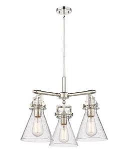 Downtown Urban Three Light Pendant in Polished Nickel (405|4113CRPNG4117SDY)