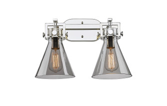 Downtown Urban Two Light Bath Vanity in Polished Nickel (405|4112WPNG4117SM)