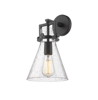 Downtown Urban One Light Wall Sconce in Matte Black (405|4111WBKG4118SDY)