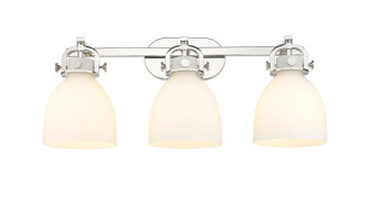 Downtown Urban Three Light Bath Vanity in Brushed Brass (405|4103WBBG4127WH)