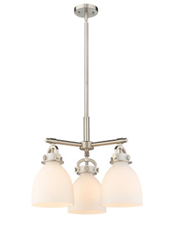 Downtown Urban Three Light Pendant in Satin Nickel (405|4103CRSNG4127WH)