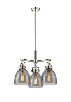 Downtown Urban Three Light Pendant in Polished Nickel (405|4103CRPNG4127SM)