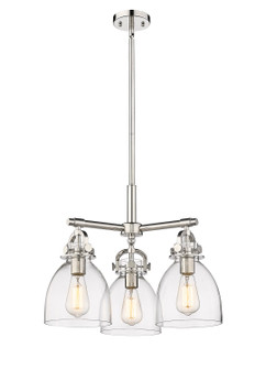 Downtown Urban Three Light Pendant in Polished Nickel (405|4103CRPNG4127CL)