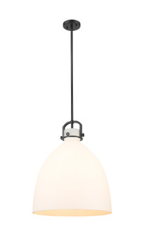 Downtown Urban One Light Pendant in Matte Black (405|4101SLBKG41218WH)
