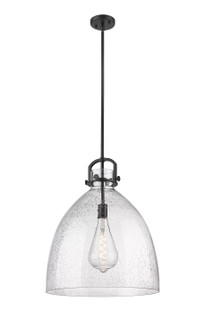 Downtown Urban One Light Pendant in Matte Black (405|4101SLBKG41218SDY)