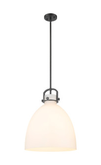 Downtown Urban One Light Pendant in Matte Black (405|4101SLBKG41216WH)