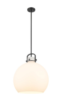 Downtown Urban One Light Pendant in Matte Black (405|4101SLBKG41018WH)