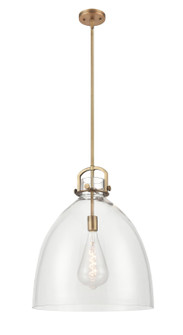 Downtown Urban One Light Pendant in Brushed Brass (405|4101SLBBG41218CL)