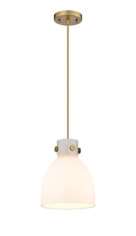 Downtown Urban One Light Pendant in Brushed Brass (405|4101PSBBG4128WH)