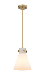 Downtown Urban One Light Pendant in Brushed Brass (405|4101PSBBG4118WH)